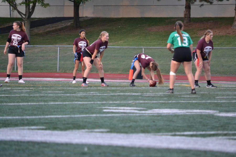 In the spirit of homecoming week, LTHS girls of all levels compete against each other in a game of Powder Puff football