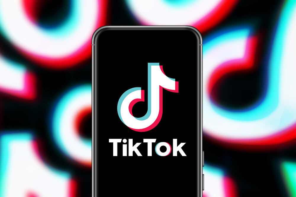 Smartphone with TikTok logo (DANIEL CONSTANTE / Shutterstock)