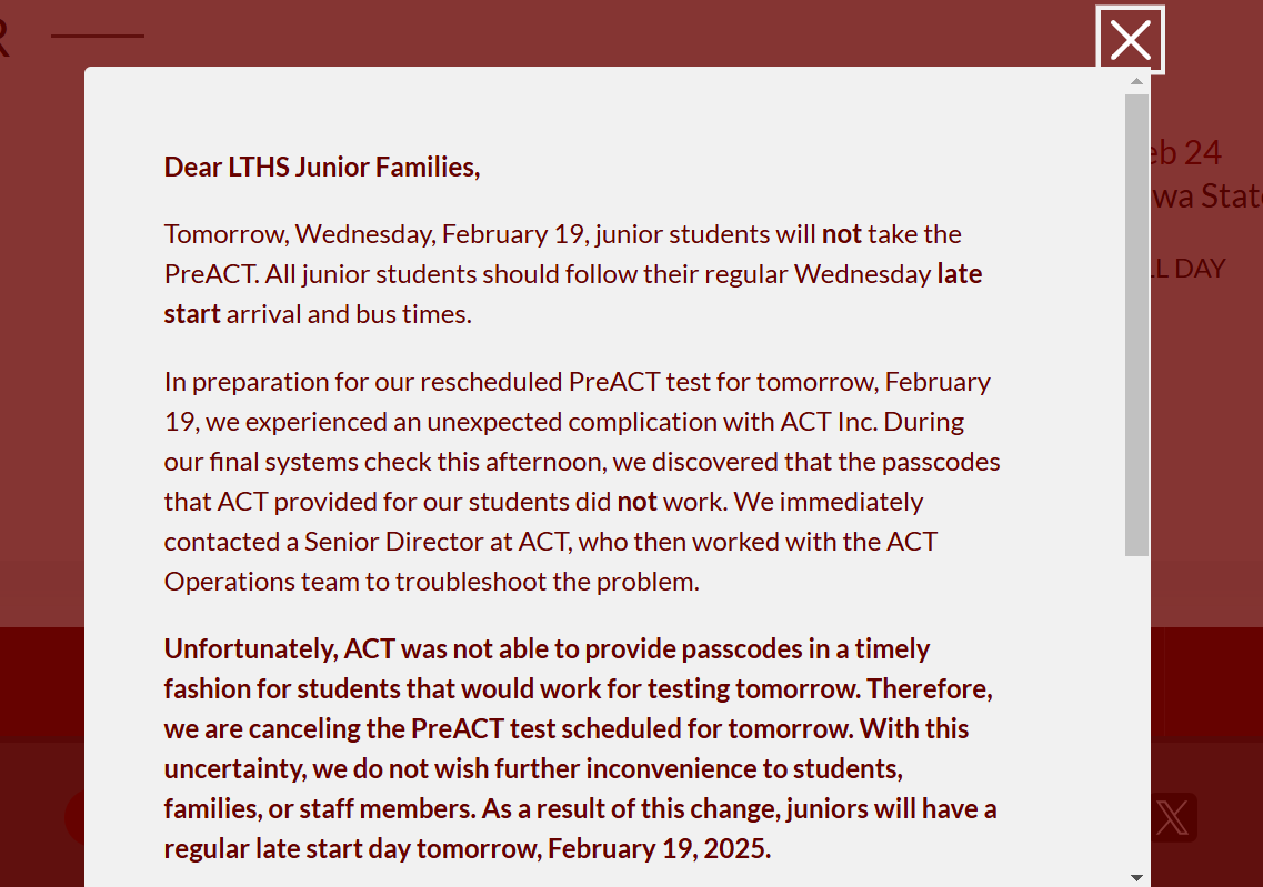 Practice ACT cancellation leaves students scrambling