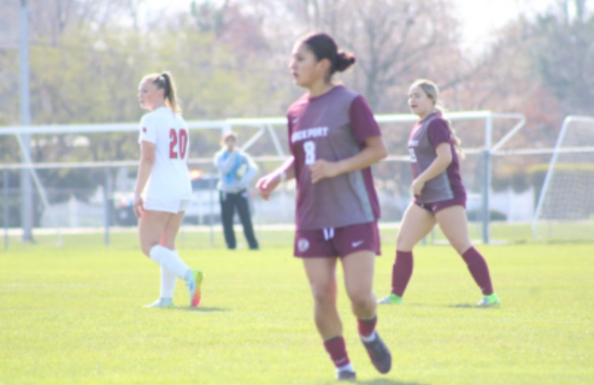 Both the Porters and Raiders came out strong in the opening start of the game. Although the Porters dominated the upper third of the field with 13 shots on goal, the Bolingbrook Raiders had netted two goals [Featuring Yurita Hernandez #8]