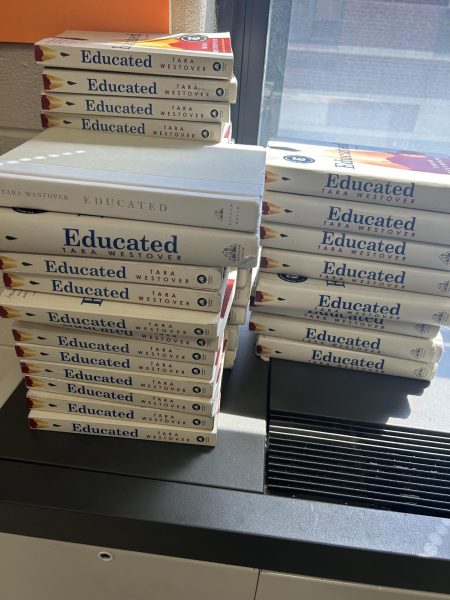 A stack of memoirs at East Campus waiting for next year's students to pick them up