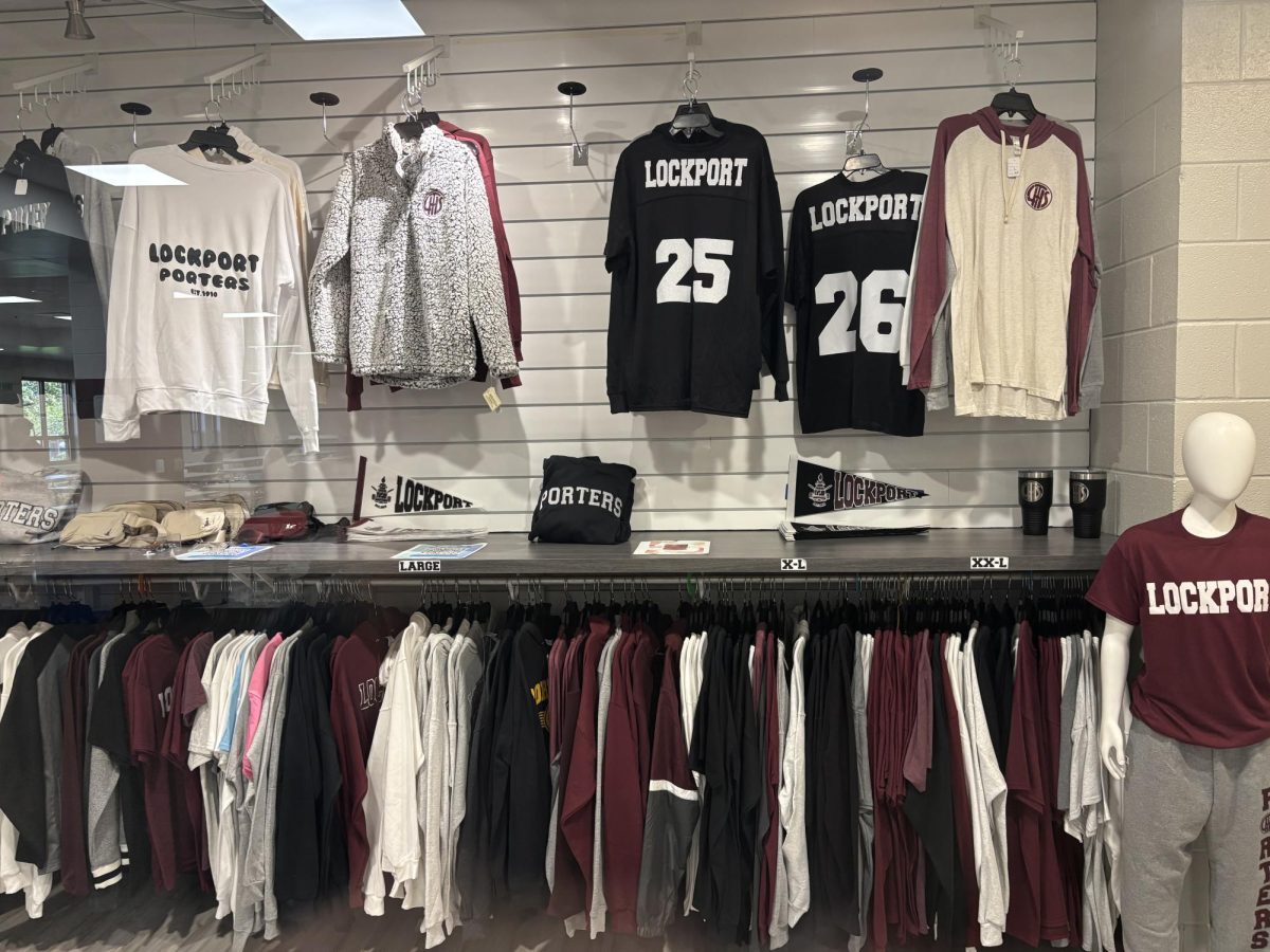 LTHS Merch store located in East Campus' cafeteria