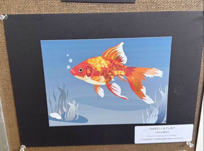 Isabella Flint’s artwork on display at the Lockport High School Art Fair
