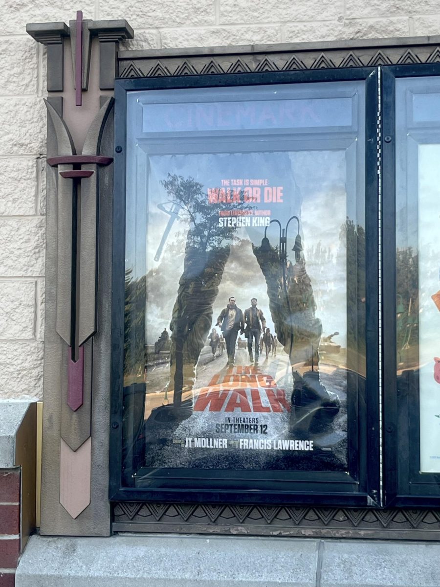 Offiical poster for "The Long Walk" at Cinemark in Woodridge, IL. 