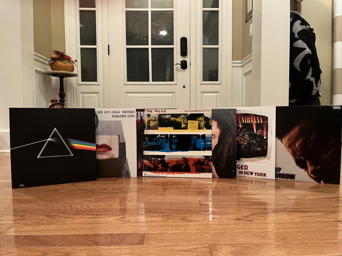 Nostalgic records on display 