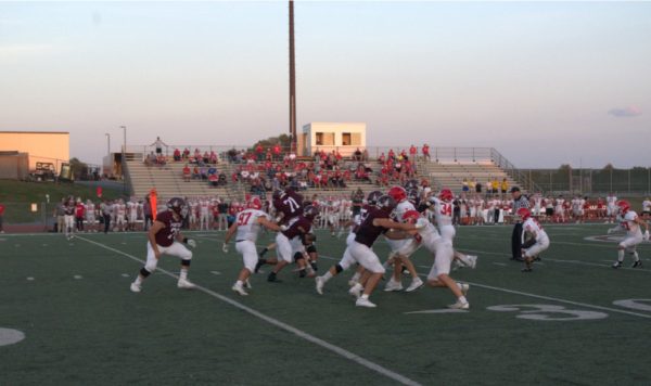 Run play for a first down by Chris Miller 