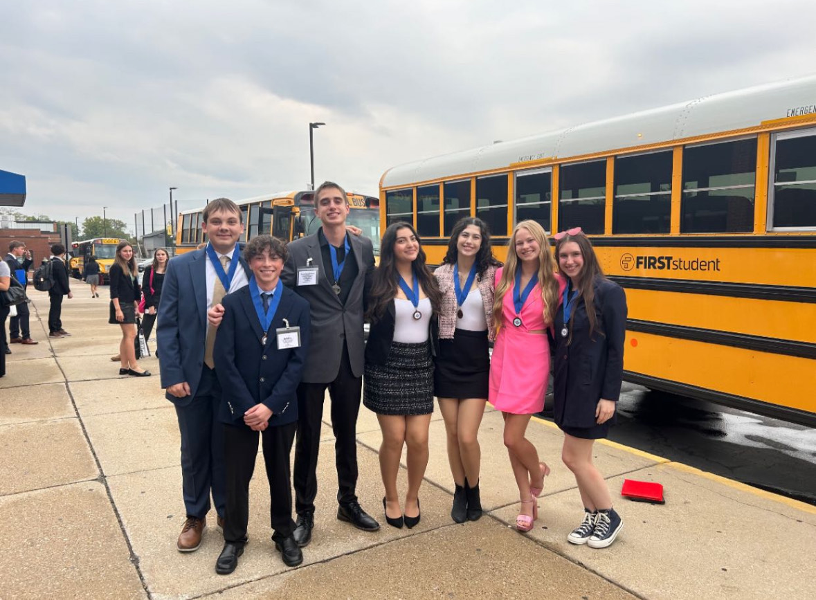 Image of conference winners after CSMUN XVI on Oct. 18, 2025. Featuring (from left to right): Jack Pluth, William Maier, Dayton Barrett, Zaira Reyes, Emily Hogan, Gabriella Kedzierski, and Julianne Carway. 

Photo credit: Monica Sasulski