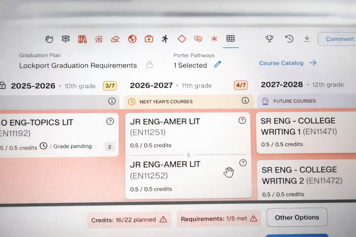  A glimpse into a student’s schedule as they are choosing future English courses for the rest of their time at Lockport. 

Image taken by Mark Lacek from SchooLinks. 